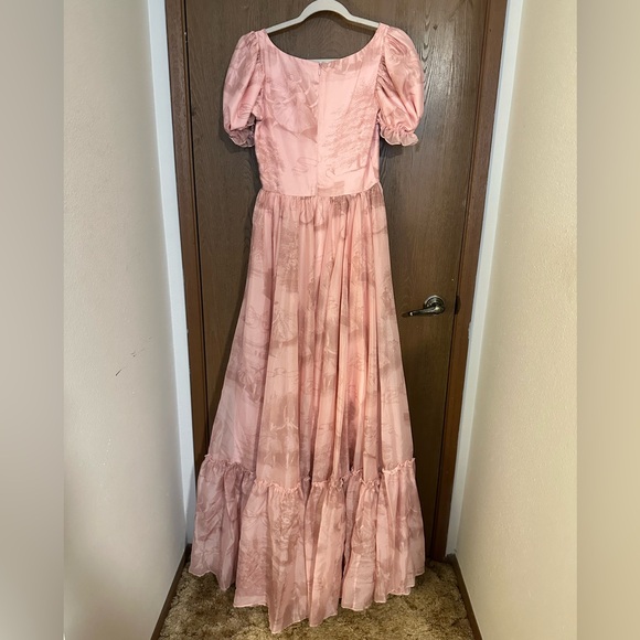 JessaKae RARE Ballerina Dress Silk Princess Gown with Ballerinas Pattern - Picture 11 of 16